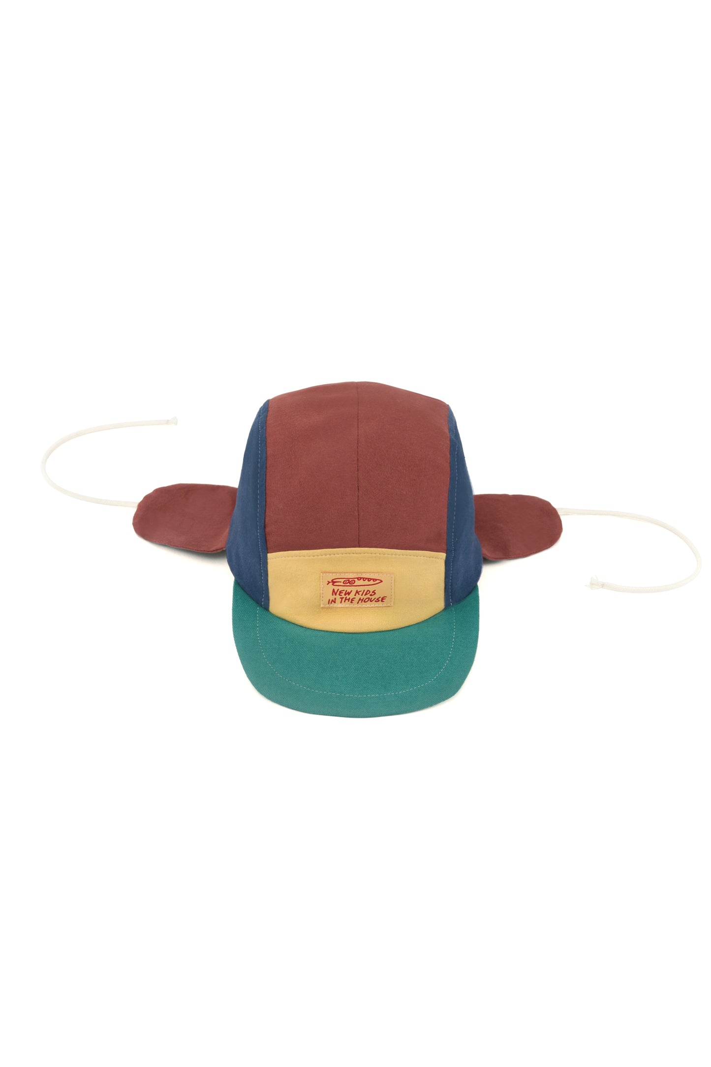 Lightweight Upcycled Baby Hat – 5-Panel Summer Cap with Soft Earflaps for Sun & Wind - Lovely Margarethe