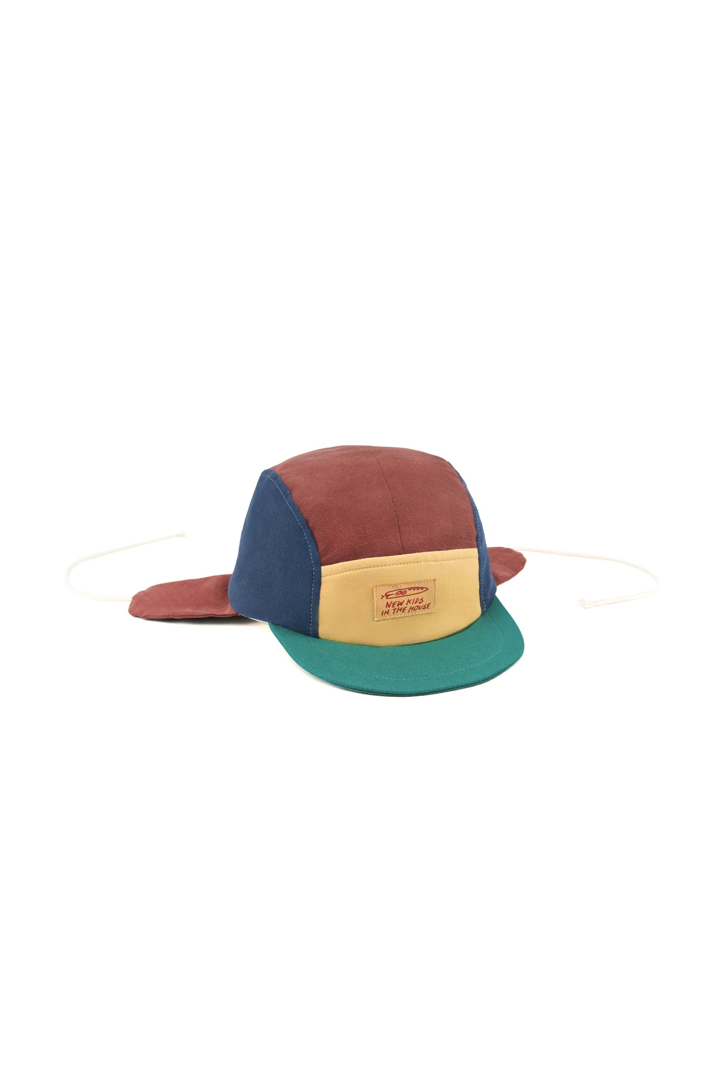 Lightweight Upcycled Baby Hat – 5-Panel Summer Cap with Soft Earflaps for Sun & Wind - Lovely Margarethe