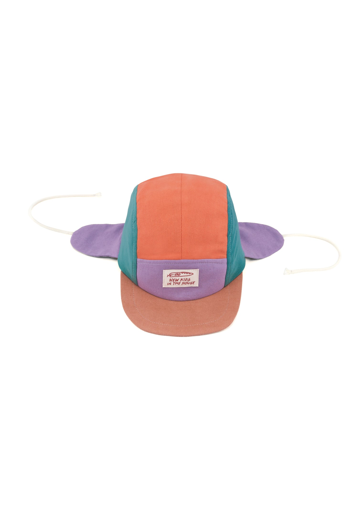 Lightweight Upcycled Baby Hat – 5-Panel Summer Cap with Soft Earflaps for Sun & Wind - Lovely Margarethe