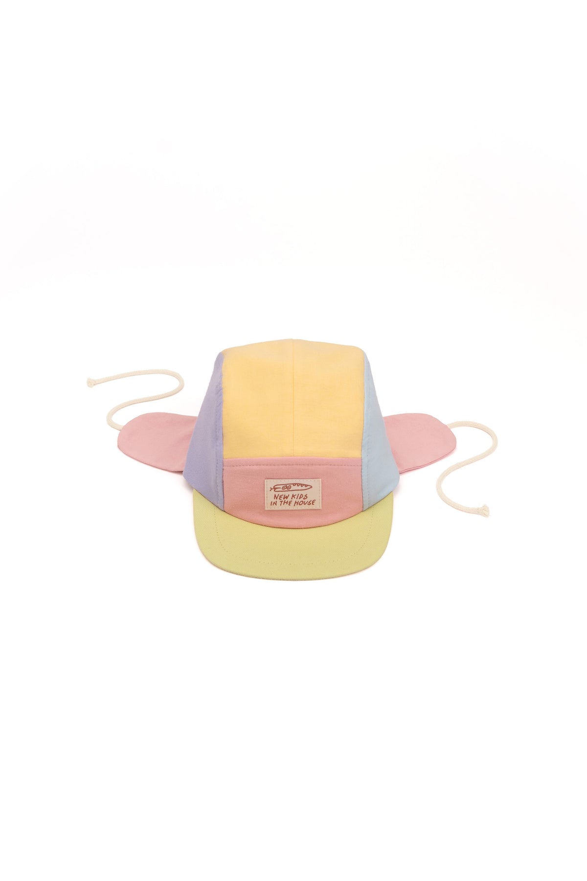 New Kids in the House Wolly Baby & Toddler 5-Panel Cotton Summer Cap with Earflaps