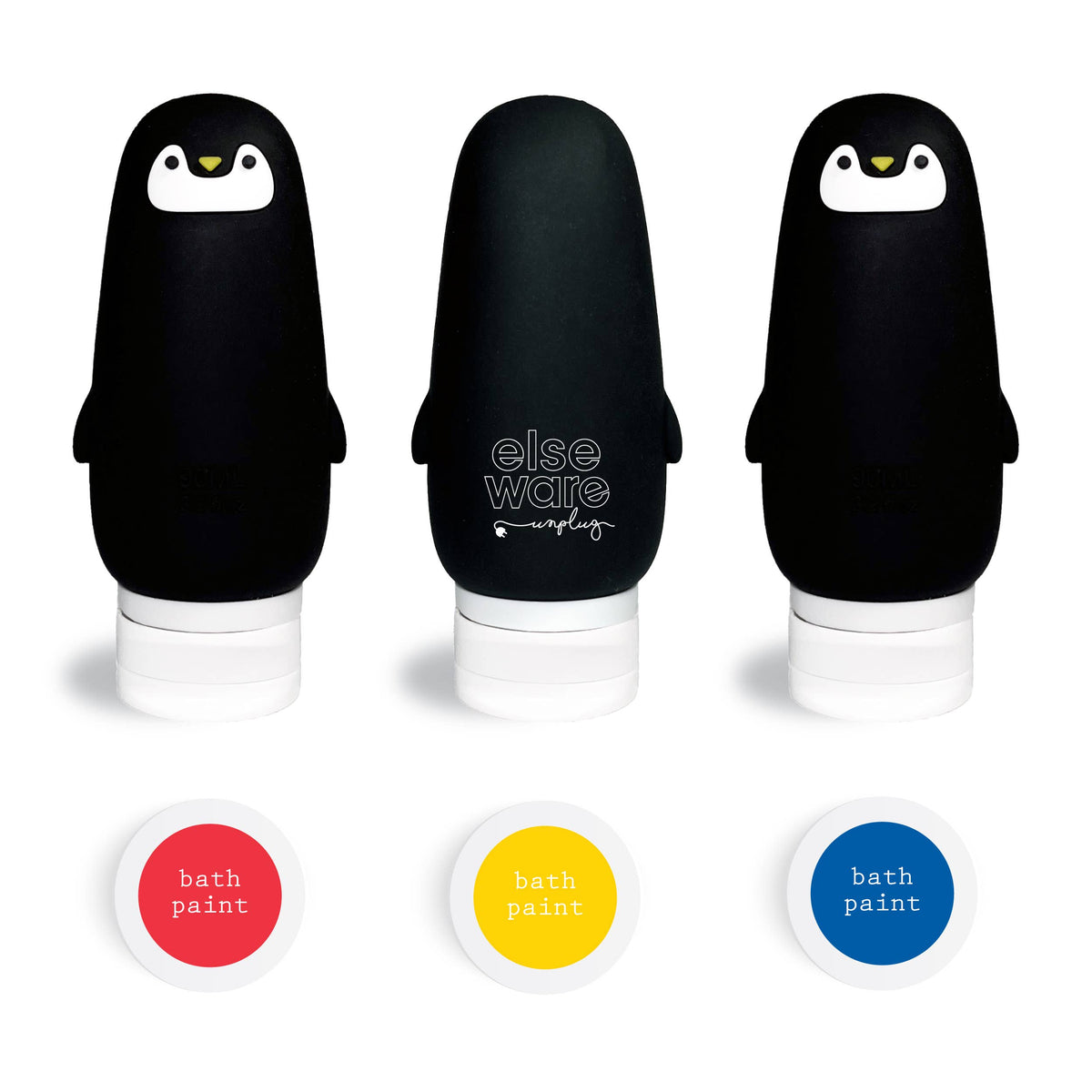 Bath Paints - 3 Reusable Penguins | Holiday Gift for Kids