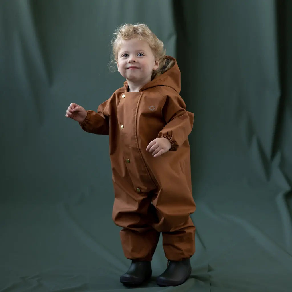 Baby One Piece Rain Suit with Hood Waterproof Coverall fairechild