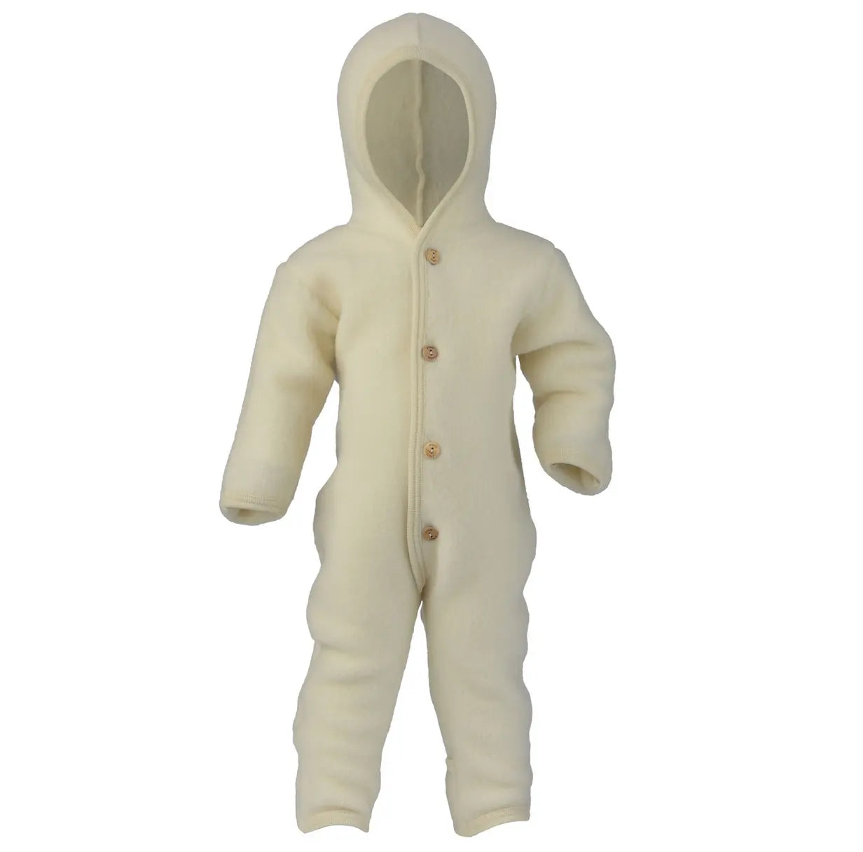 Soft organic wool fleece fabric of Engel Natur baby suit gentle on sensitive skin