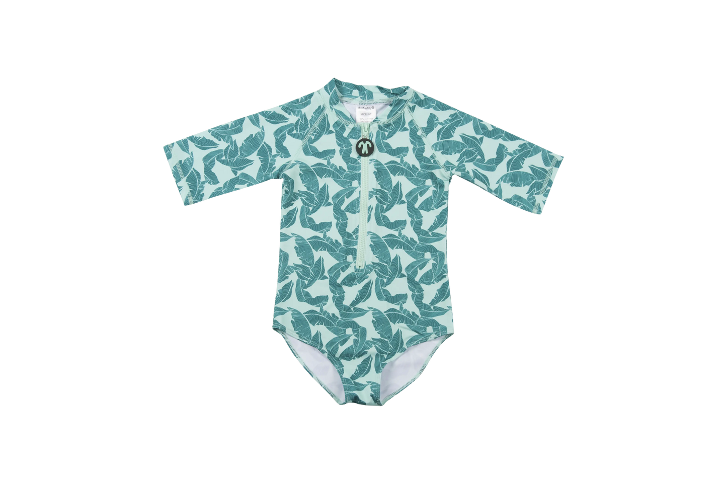 Girls' rash guard one-piece with UPF 50+ ducksday