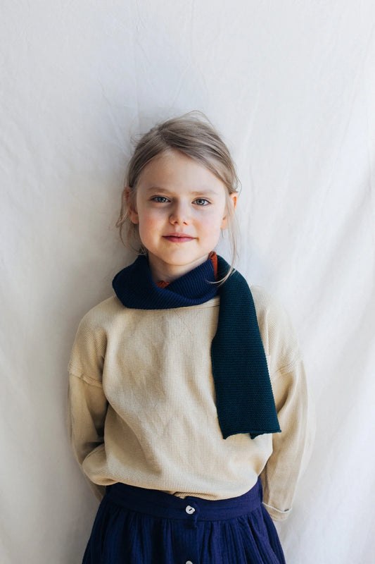 Merino Wool 3-colored Knitted Scarf - Lovely Margarethe