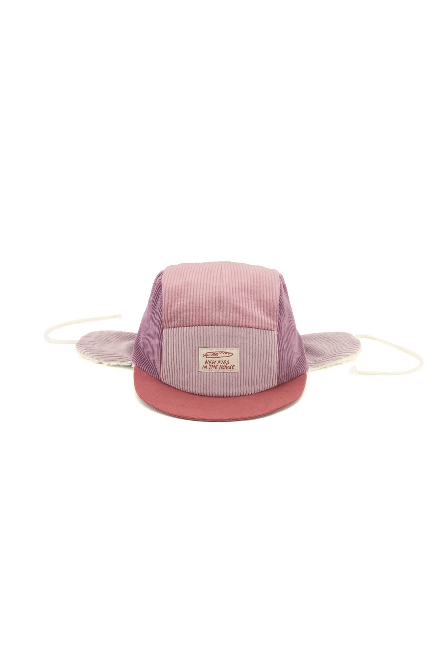 Corduroy 5-Panel Winter Cap with Ear Flap - Lovely Margarethe