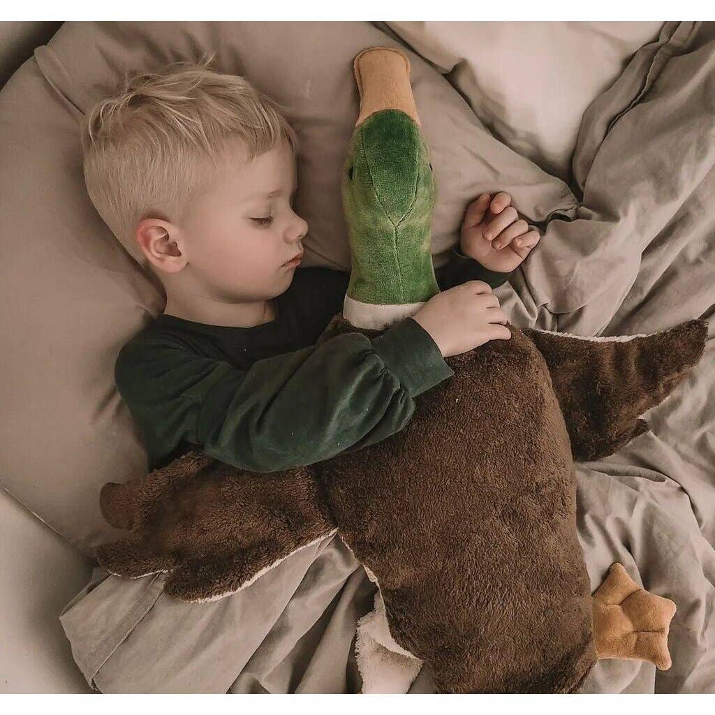 Senger Naturwelt Drake Warming Pillow (Large) | Organic Cotton Plush Cuddly Animal