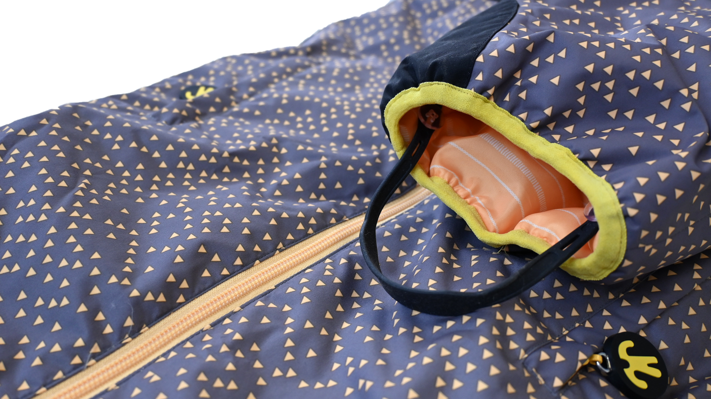 Ducksday soft insulated toddler snowsuit in brown— waterproof winter gear