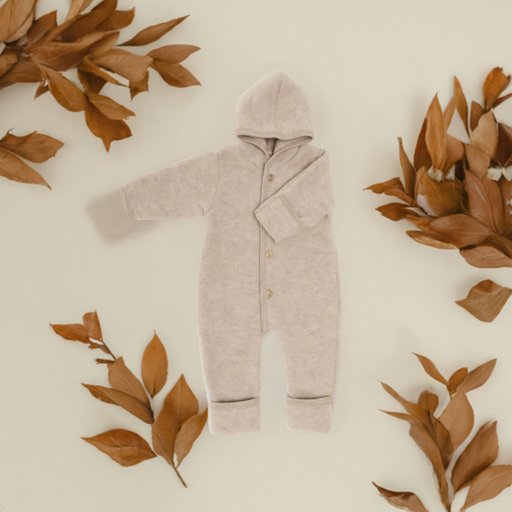 Engel Natur organic wool fleece baby suit long-sleeve and legs for newborns and toddlers