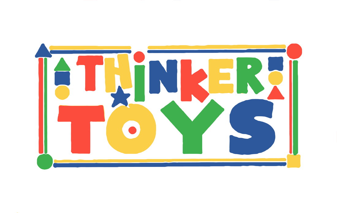 The Letters Thinker Toys displayed with different colors!