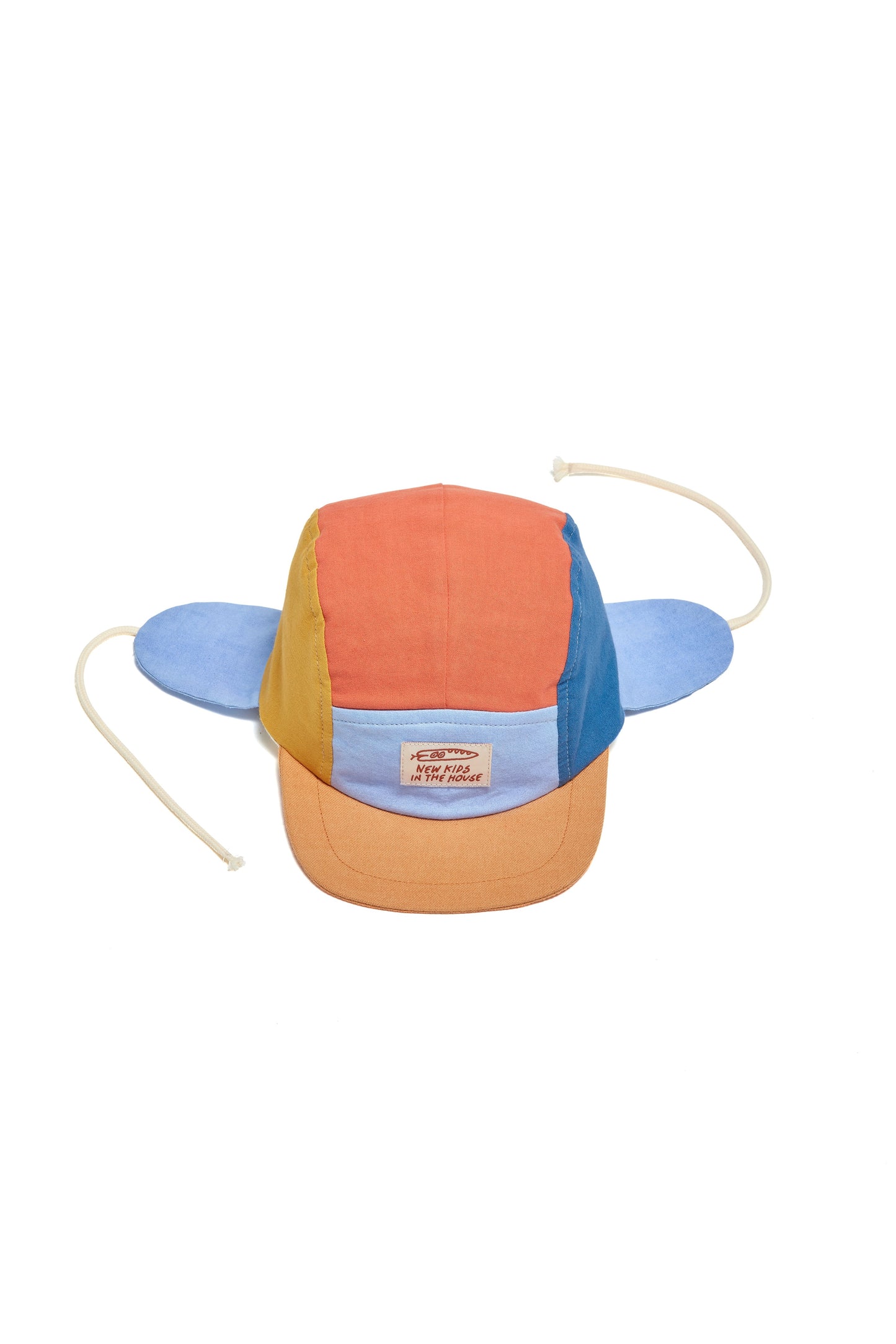 New Kids in the House Wolly Baby & Toddler 5-Panel Cotton Summer Cap with Earflaps