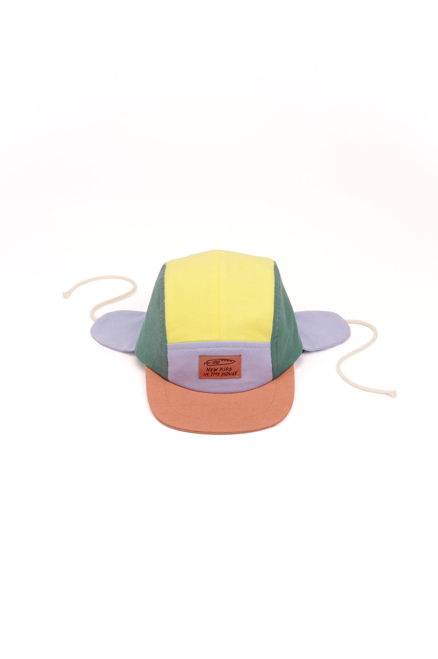 New Kids in the House Wolly Baby & Toddler 5-Panel Cotton Summer Cap with Earflaps