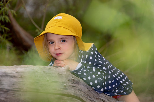 Pickapooh Feuerwehr Organic Cotton Sun Hat | UV60 &amp; UV80 Protection
