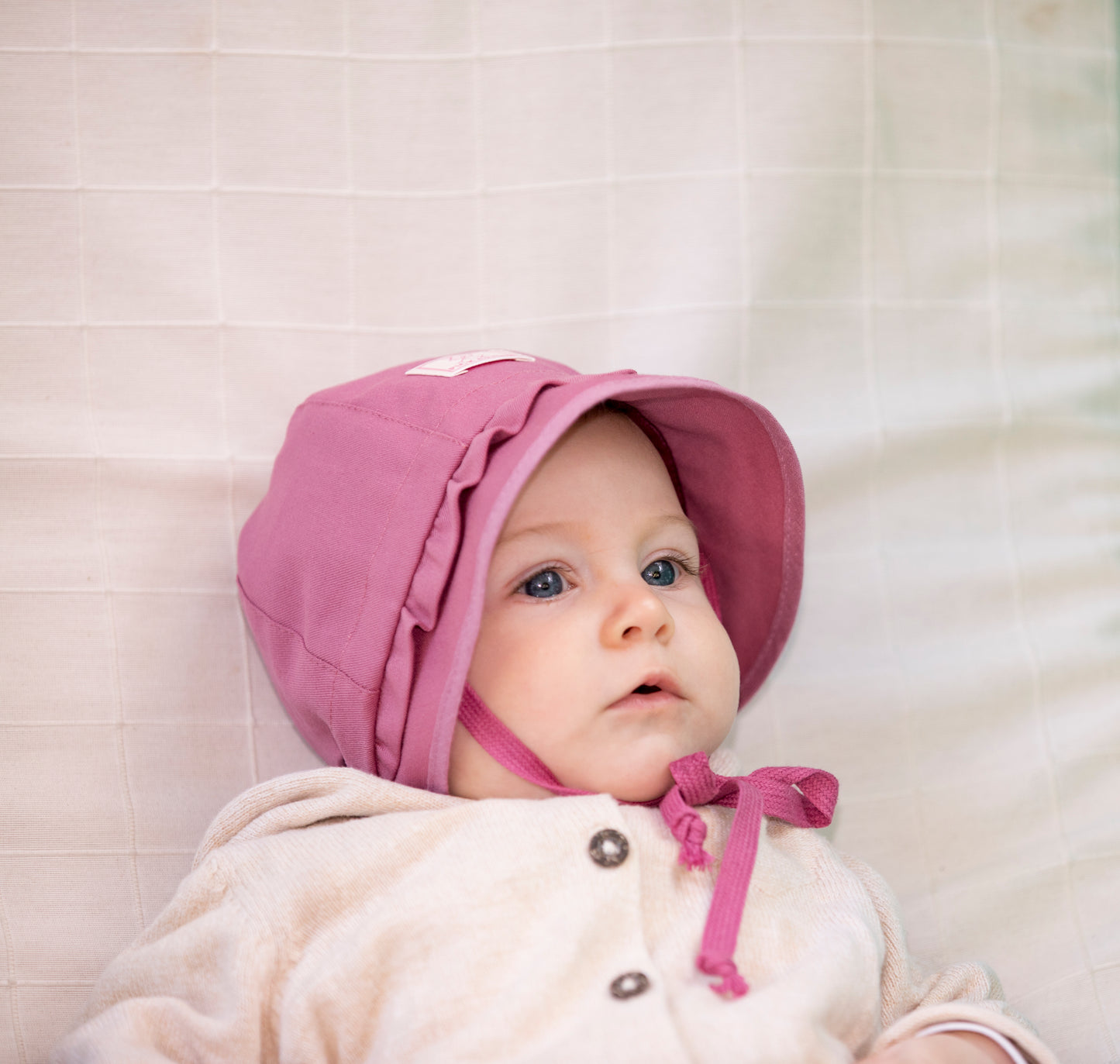 Pickapooh Emma Baby Sun Bonnet – UV Protective Organic Cotton