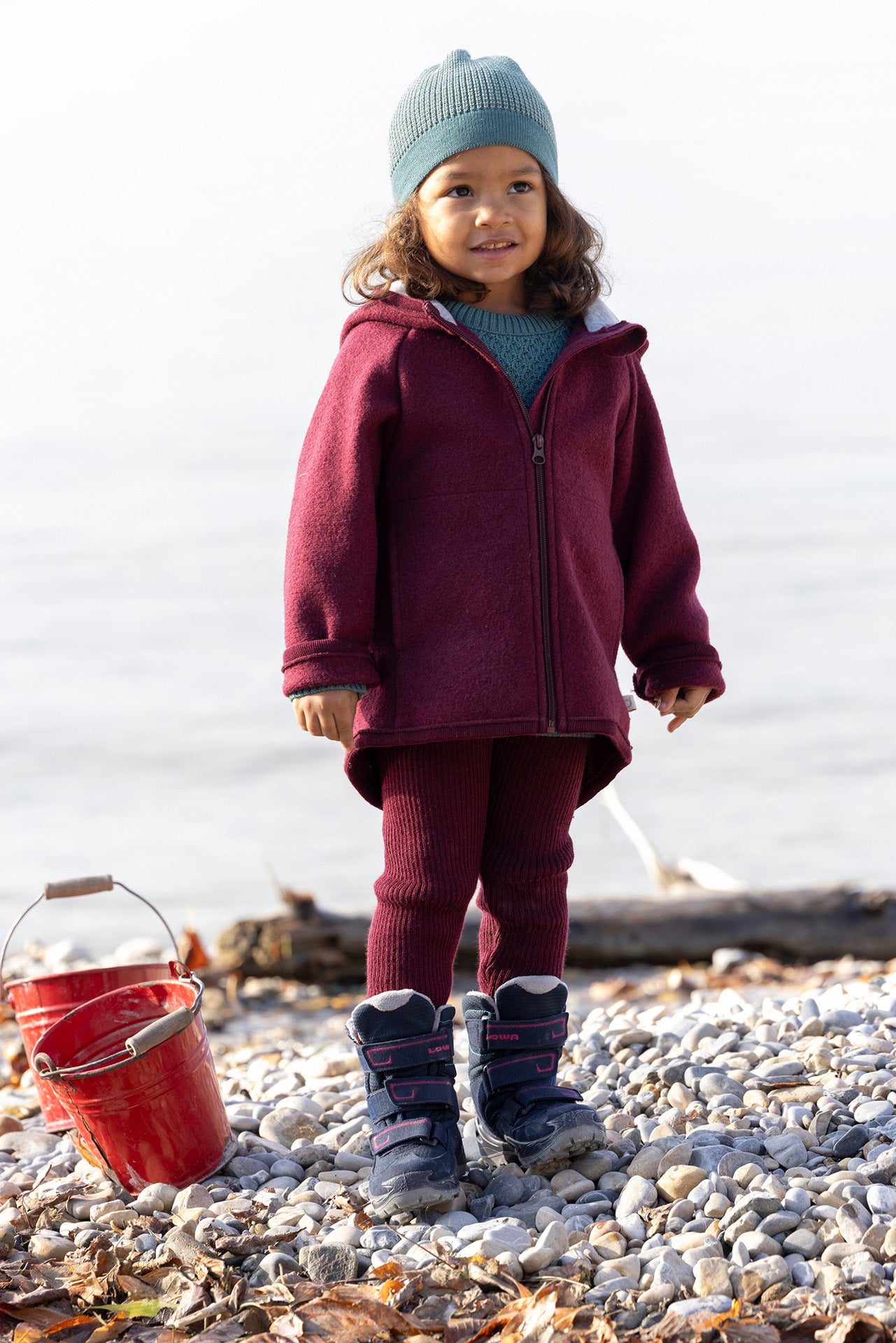 Disana Boiled Wool Zip-Up Coat