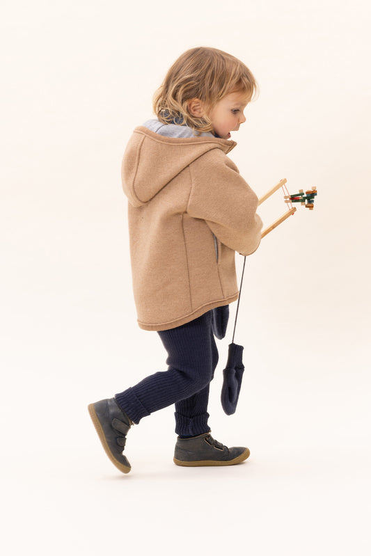 Disana Boiled Wool Zip-Up Coat