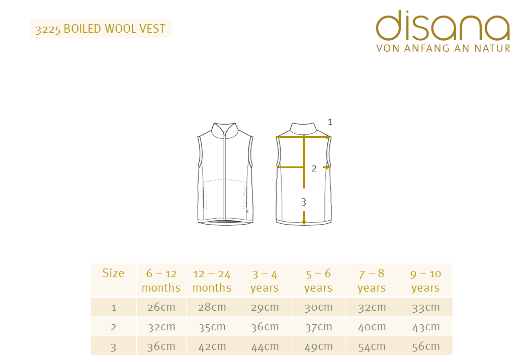 Organic disana Kids Boiled Wool Vest – Lightweight Warmth for Every Season