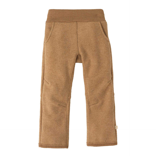 Disana boiled wool trousers brown for kids in new redesigned style