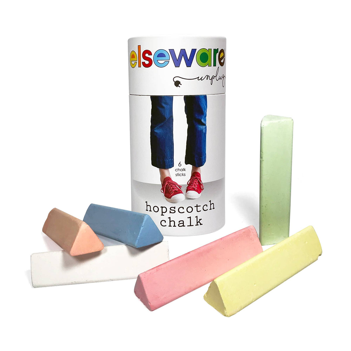 Hopscotch Chalk - Talc-Free - 6 Natural & Non-Toxic Colors