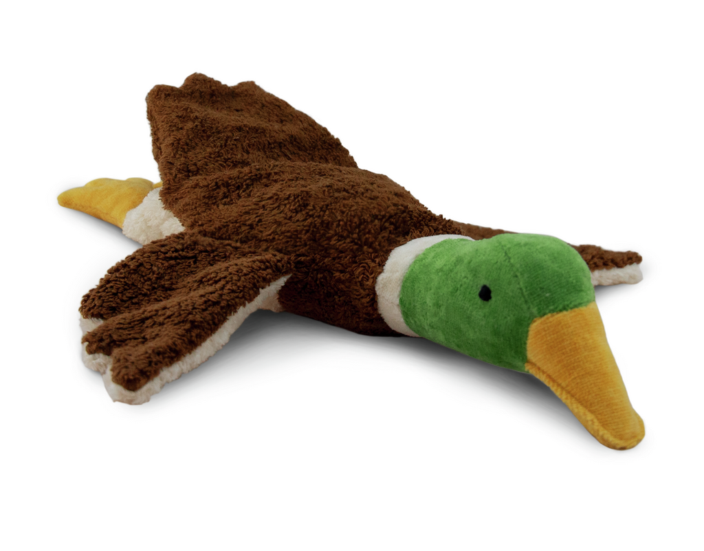 Senger Naturwelt Small Drake – Organic Cotton Stuffed Animal Warming Pillow (Grape Seed Fill)