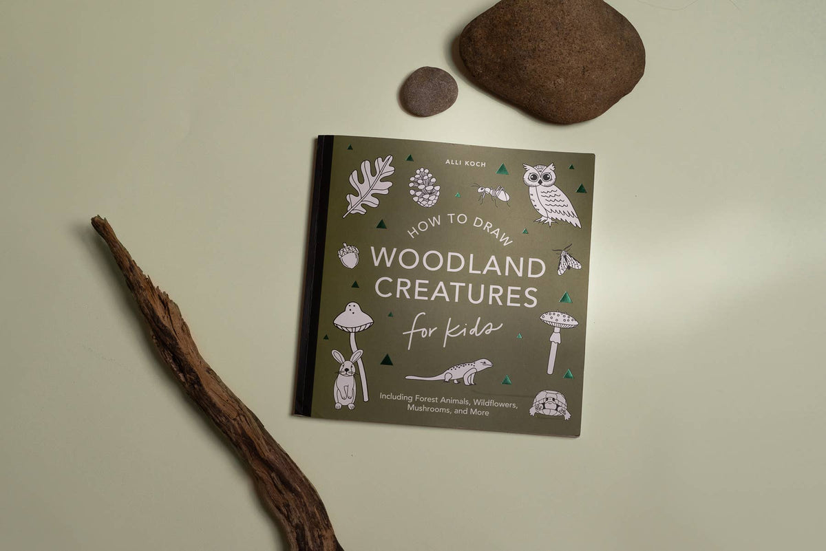 Mushrooms & Woodland Creatures: Kids How to Draw Book