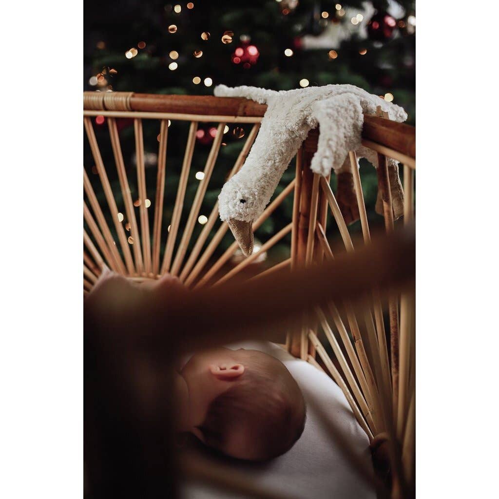 Senger Naturwelt Goose Warming Pillow (Small, White) | Organic Cotton Plush with Grain Insert