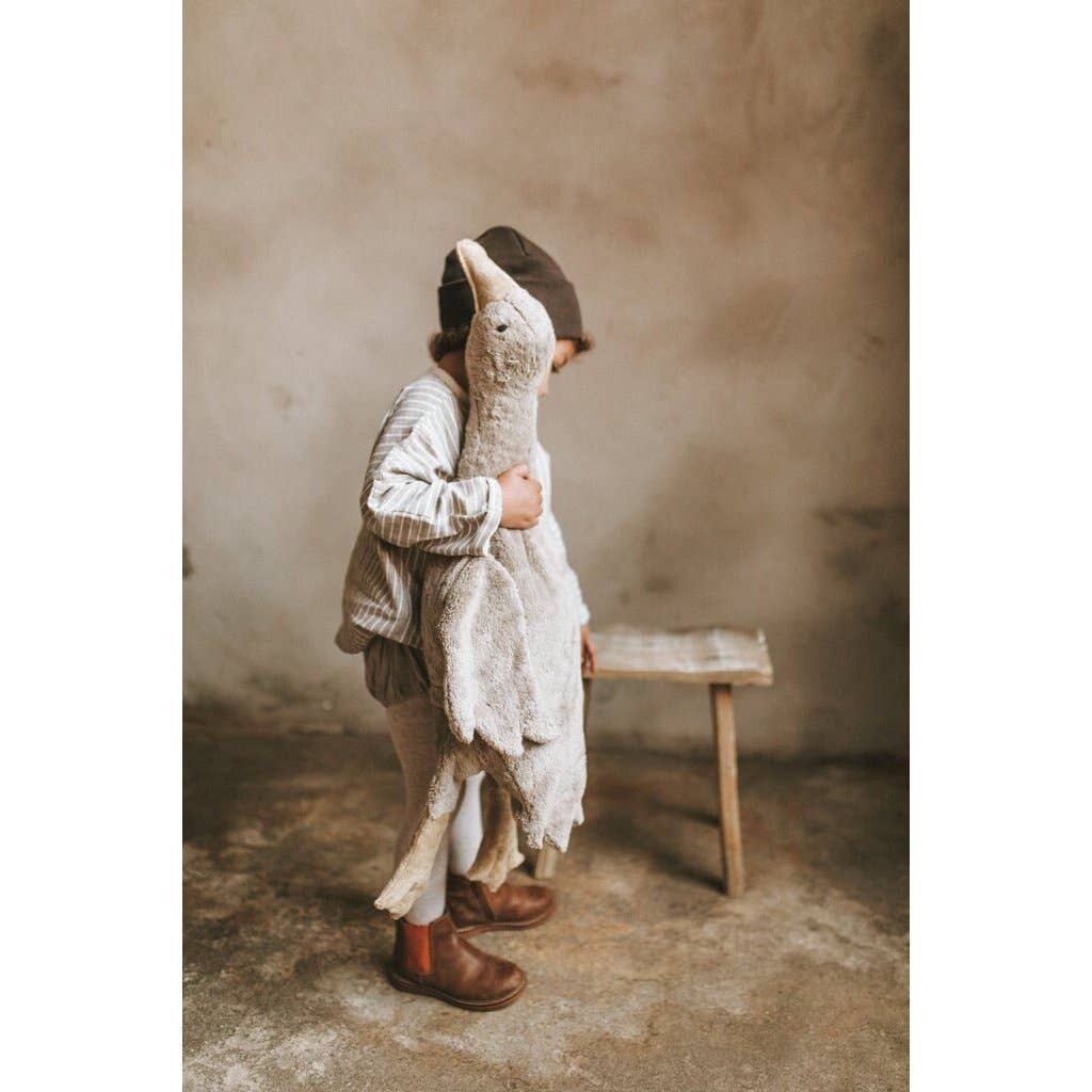 Senger goose grey warming pillow organic cotton