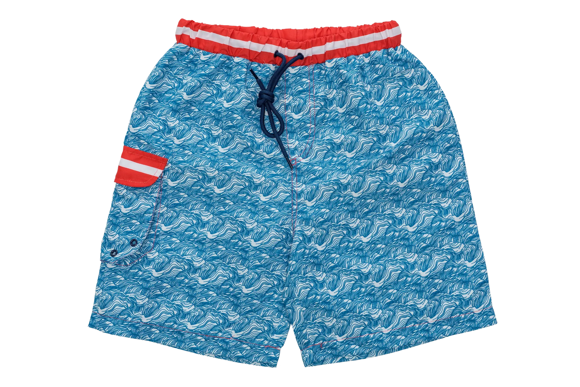 Boys' swim trunk with UPF 50+ ducksday