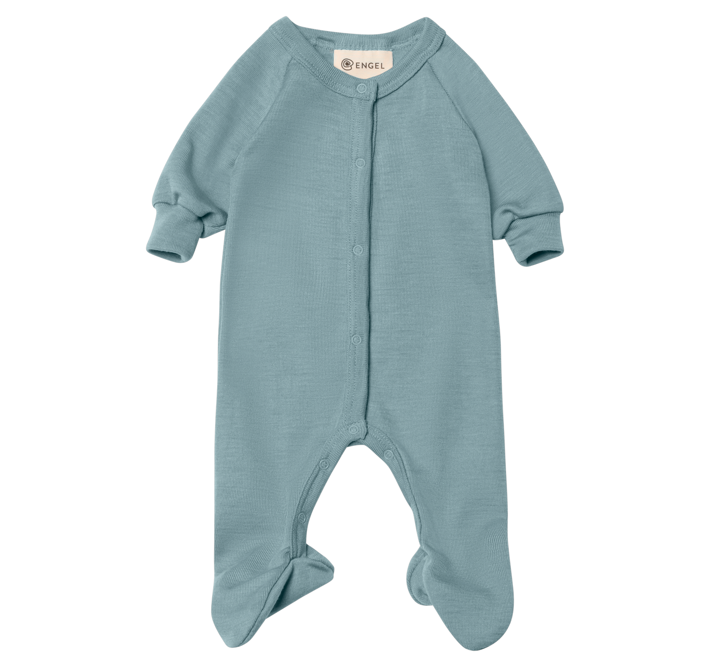 Engel blue footed preemie pajamas made from organic wool and silk for premature babies