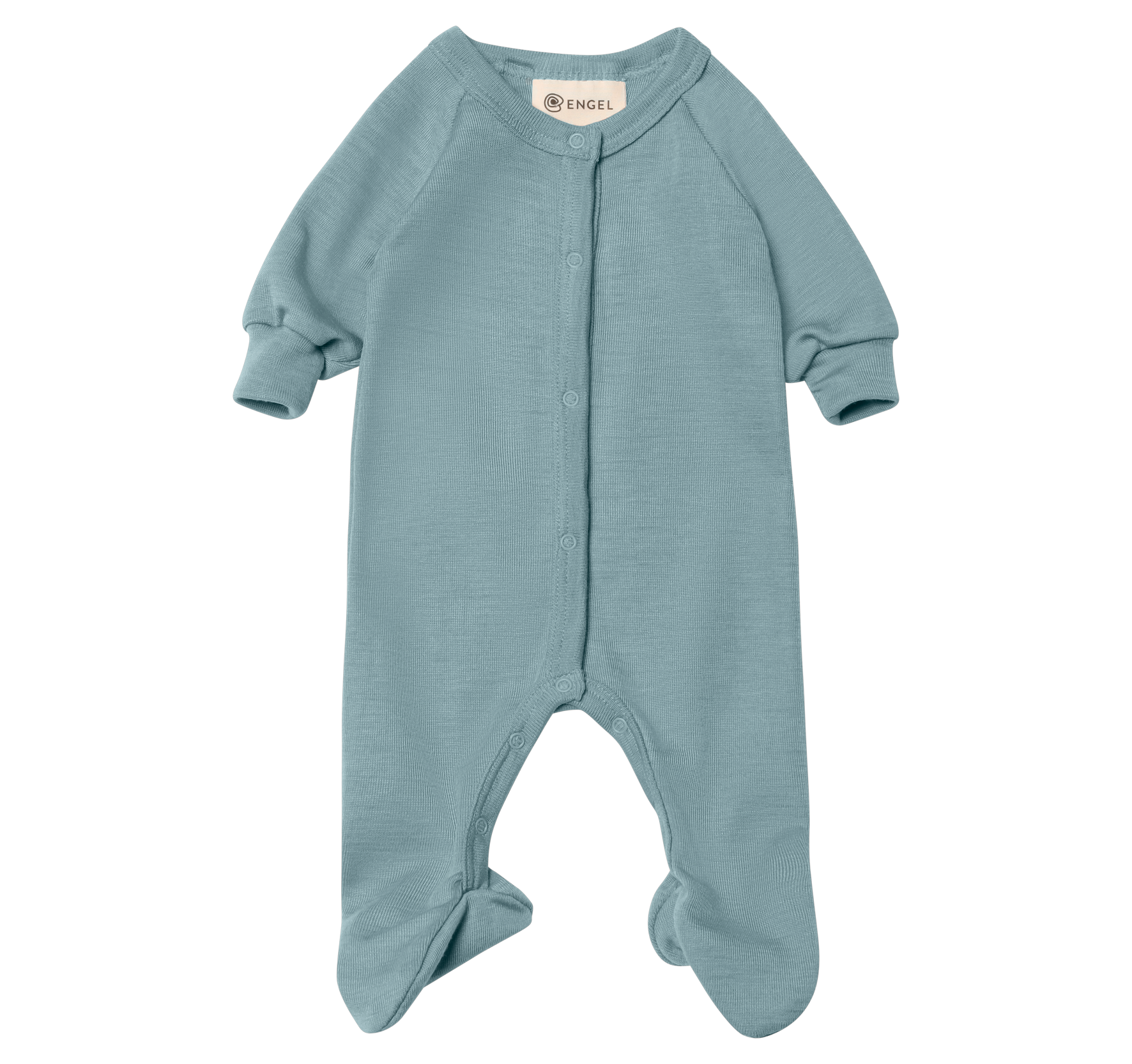 Engel blue footed preemie pajamas made from organic wool and silk for premature babies