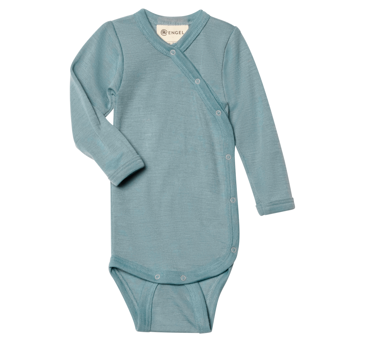 Engel Natur Organic Wool & Silk Baby Bodysuit – Long-Sleeve, Snap Closures for Easy Diaper Changes