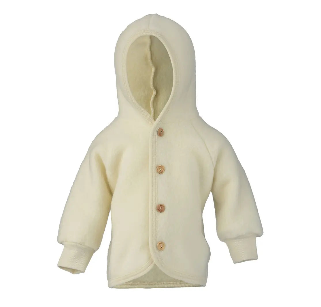 Engel Baby & Kids Hooded Wool Fleece Jacket 