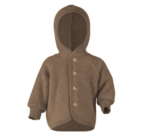 Engel Baby & Kids Hooded Wool Fleece Jacket