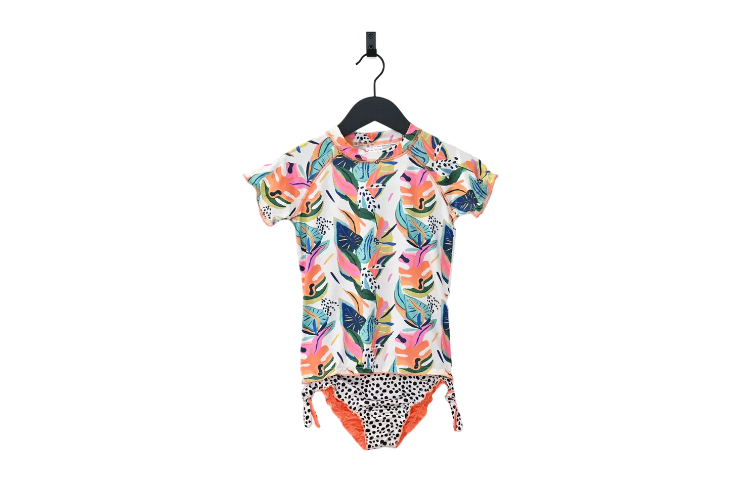 Girls Two-Piece Rashguard Swimset - Style Moana ducksday