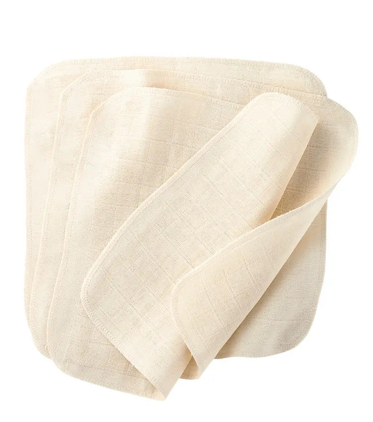 Organic Cotton Muslin Wash cloths - Natural - Set of 5 disana