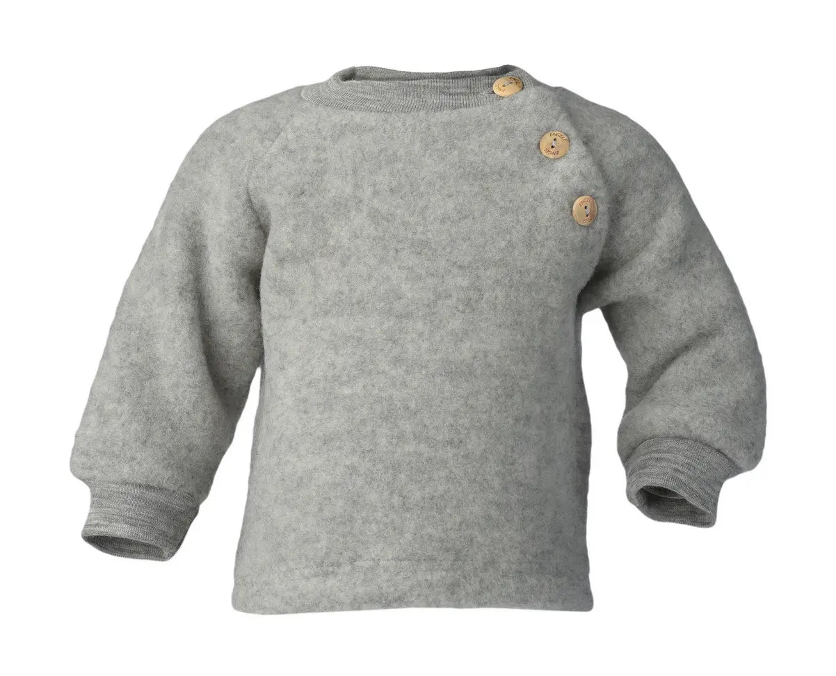 Organic Raglan Wool Fleece Baby Sweater Engel