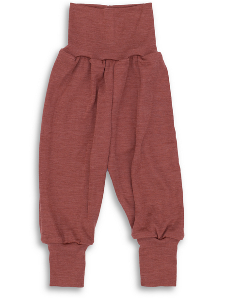 ngel Natur organic merino wool silk baby pants in sage green – soft waistband for comfort