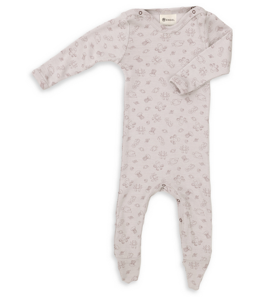 Engel Natur Organic Merino Wool & Silk Premature Baby Footed Pajamas