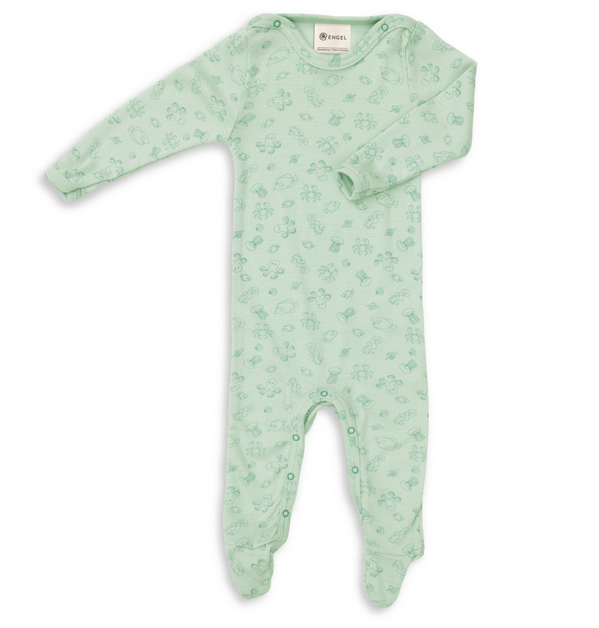 Engel Natur Organic Merino Wool & Silk Premature Baby Footed Pajamas - Lovely Margarethe