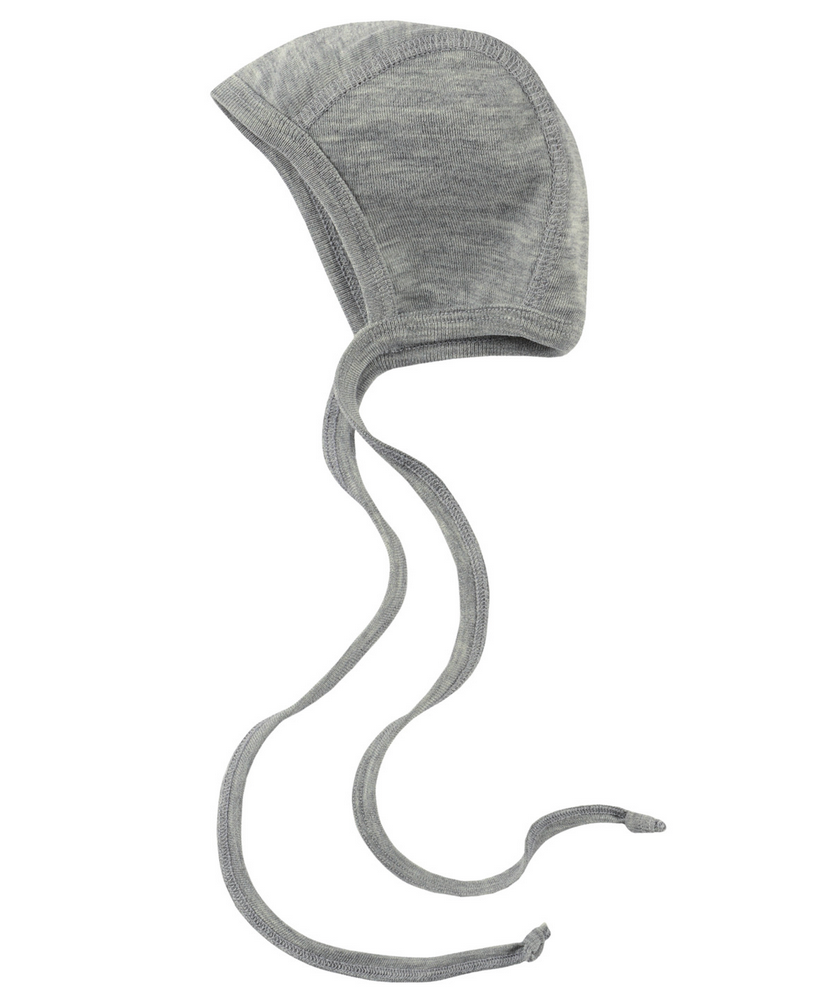 Organic wool silk baby bonnet in natural color – Engel Natur USA retailer