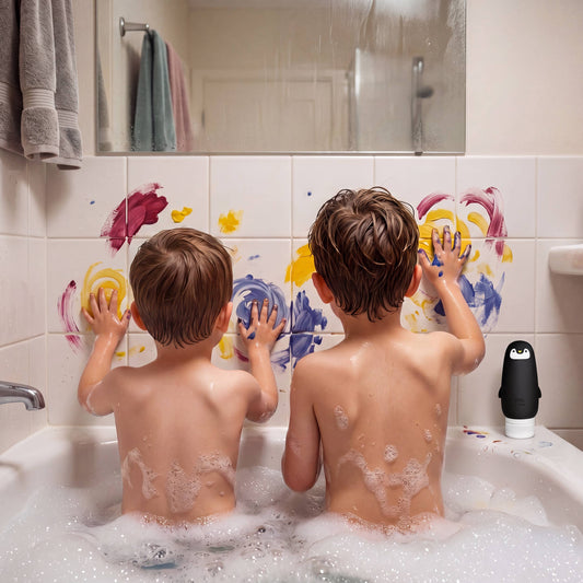 Bath Paints - 3 Reusable Penguins | Holiday Gift for Kids