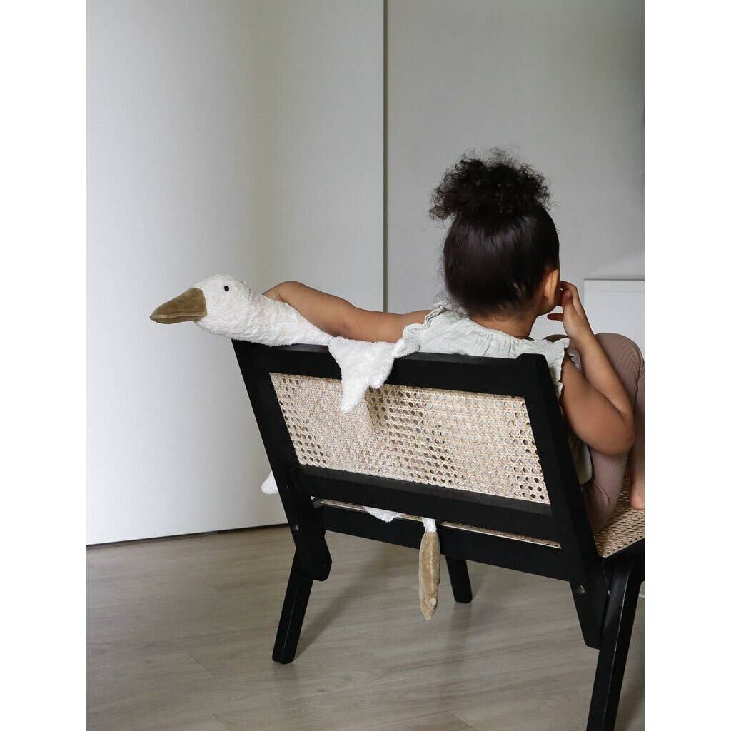 Senger Naturwelt Goose Warming Pillow (Large, White) | Organic Cotton Plush Cuddly Animal