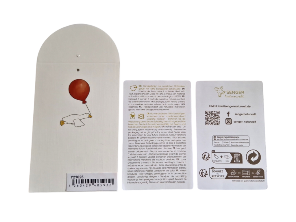 Senger Naturwelt Goose Warming Pillow (Small, White) | Organic Cotton Plush with Grain Insert